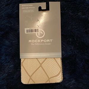 Rockport nude tights fishnet style nylon spandex